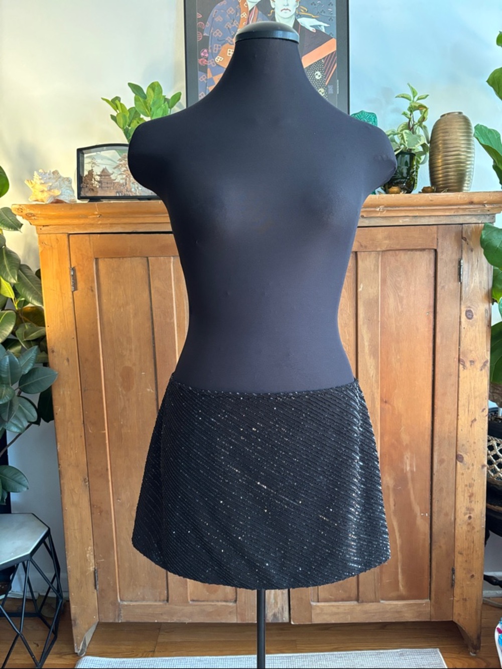 Sequin mini skirt
